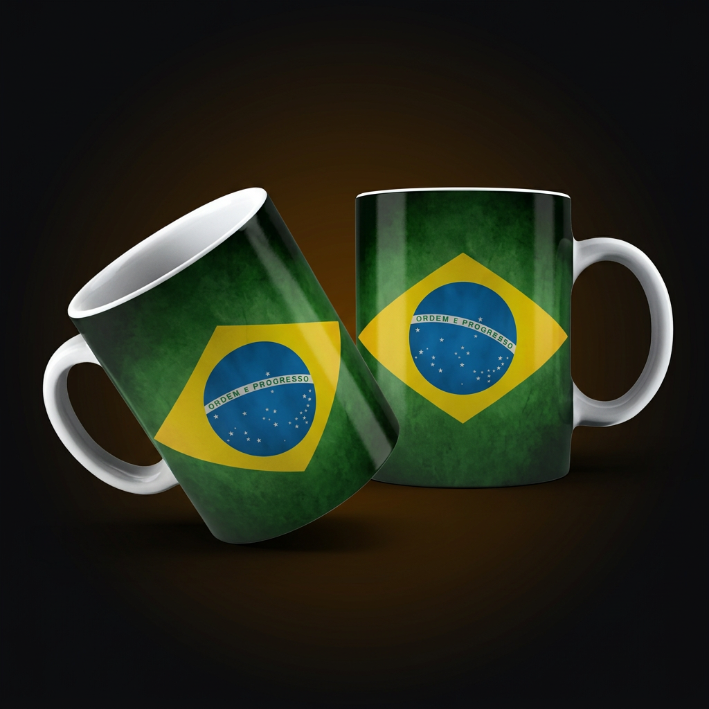 Caneca cerâmica Brasil
