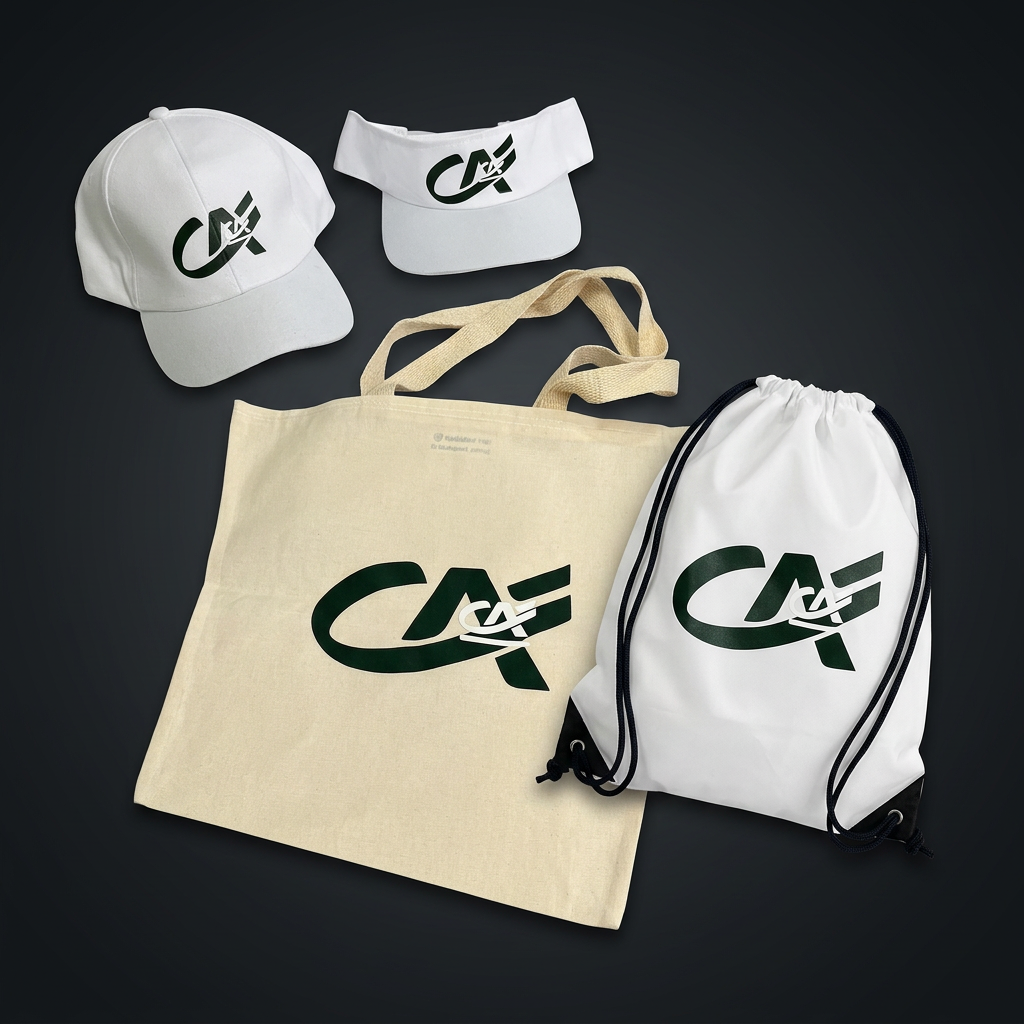 Kit de bolsas e bonés executivos