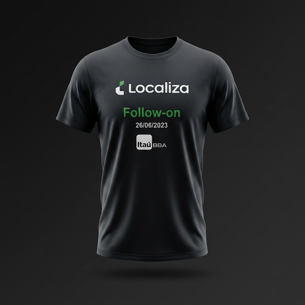 Localiza × Itaú BBA — camiseta Follow-on