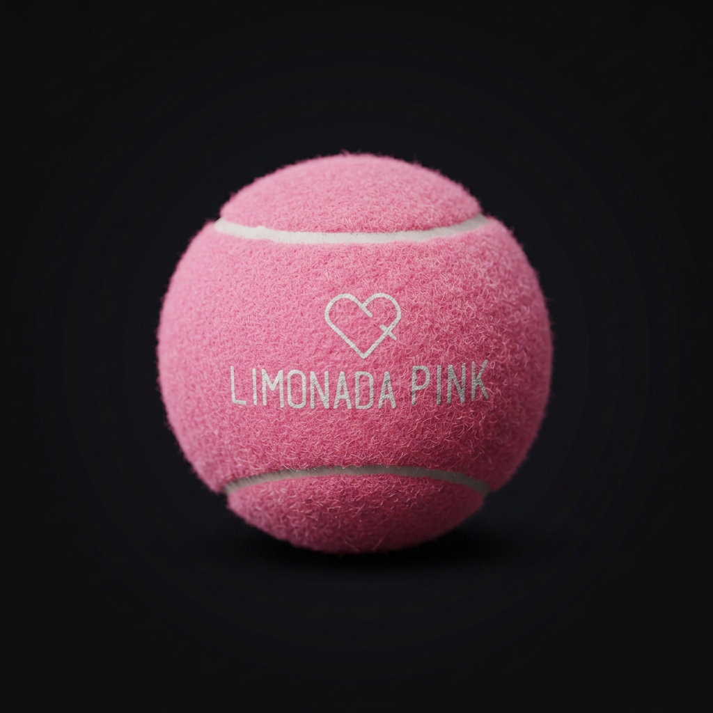 Bola de tênis personalizada — Limonada Pink