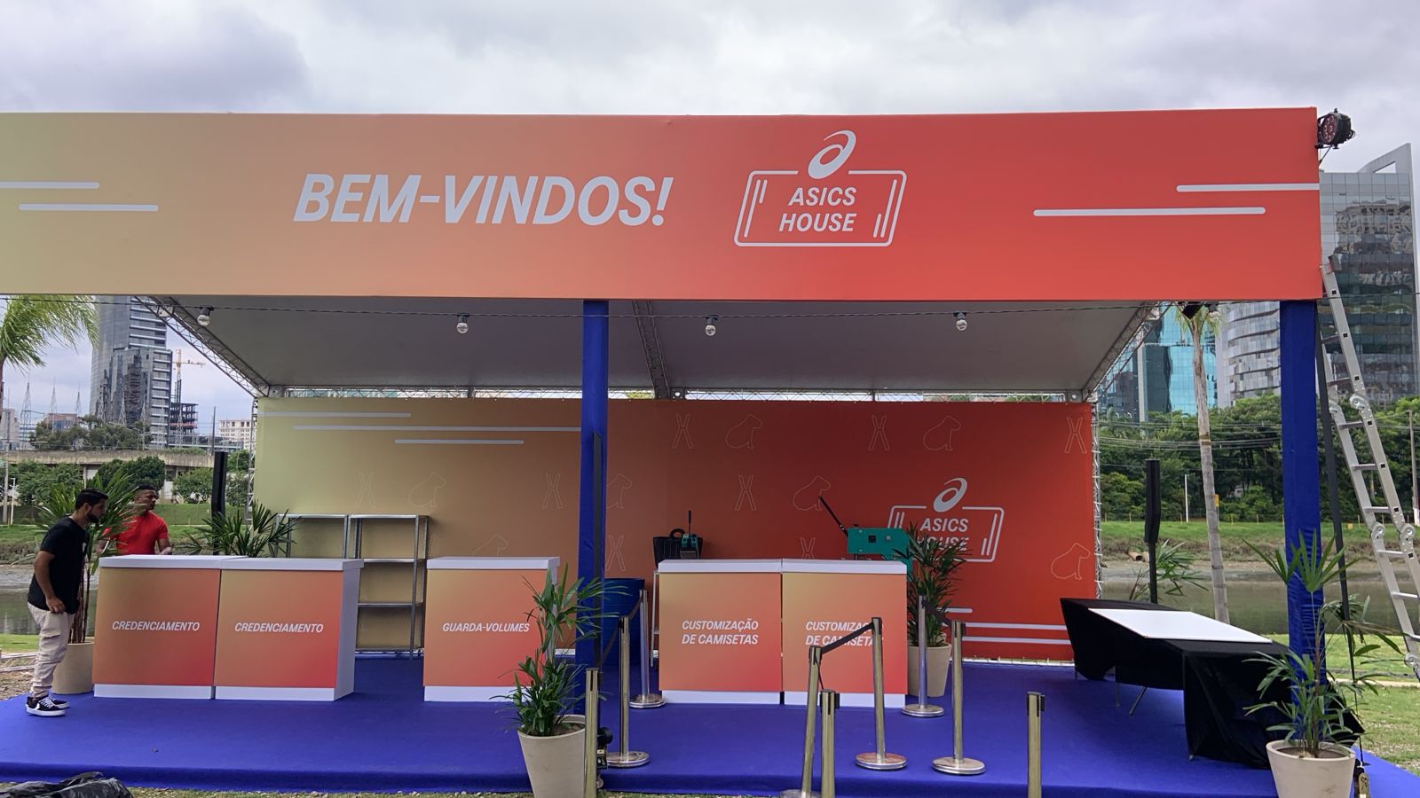 ASICS House — recepção e credenciamento